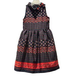 Janie and Jack Girls Dress Navy Red Size 5 red white blue July 4th American